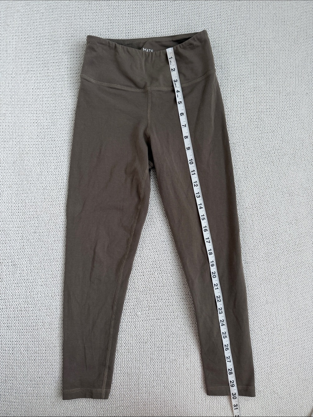 MATE Organic Cotton Leggings Size Small Taupe/Light Brown - Picture 2 of 7